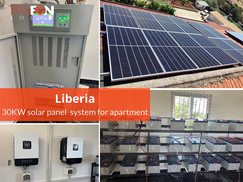 Liberia 30KW solar panel energy system apartment