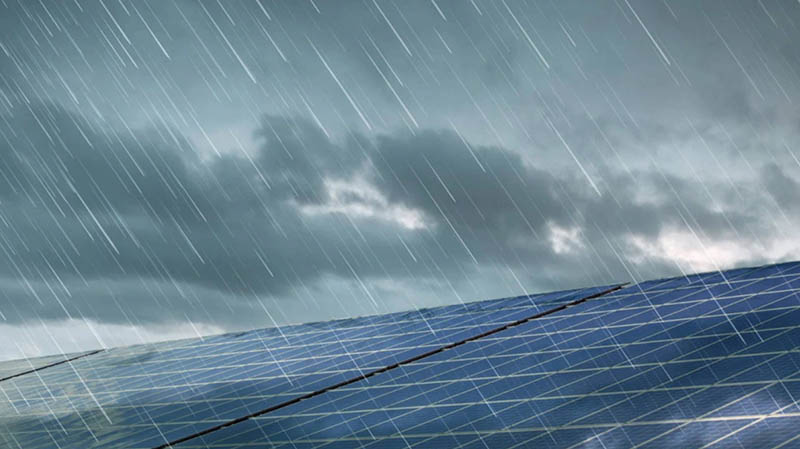 rainy day solar panels